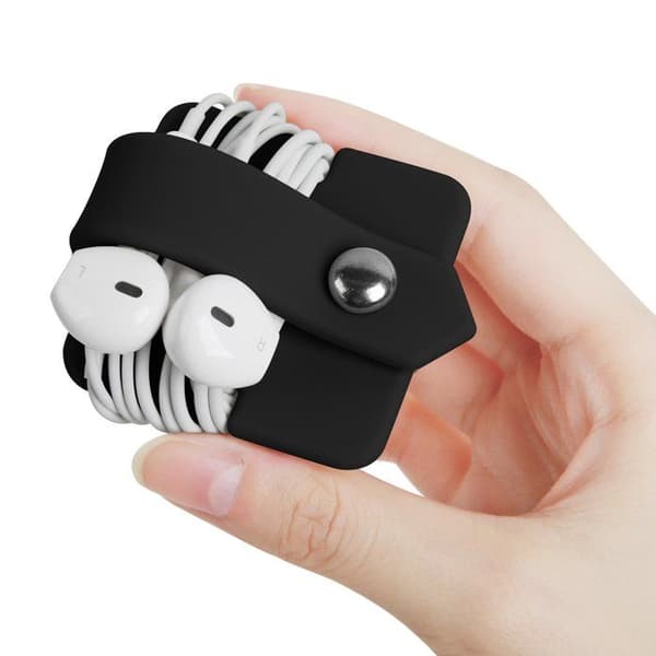 Øretelefon ledningsorganisator / Øretelefon opbevaringsetui / Kabelopruller – 2-pak