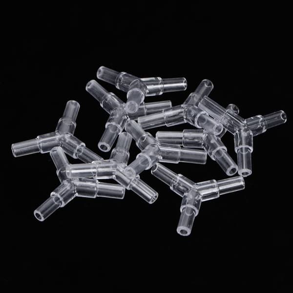 20 st Y-kopplingar – 4 mm – Transparent – Akvarie luftfördelning