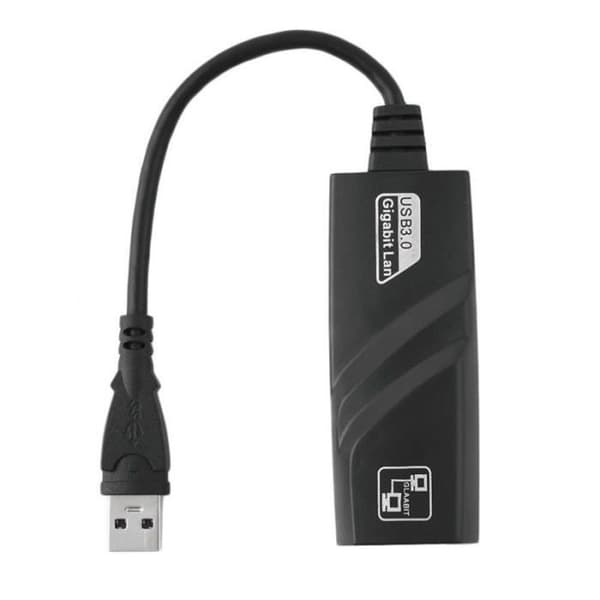 Ethernet LAN-adapter RJ45 Gigabit USB 3.0 10/100/1000 Mbps för PC svart