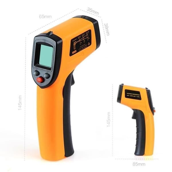 Infrarødt termometer - Laser - Temperatur -50 til 400°C - Bakgrunnsbelyst LCD-skjerm
