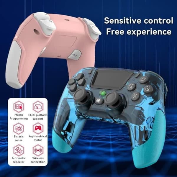 Gamepad - PS4 - Trådlös - 6-axlig vibration - PC/iOS/Switch-kompatibel