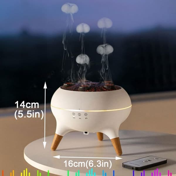 Manetformet aromadiffuser med luftfukter - Skrivebords-aromadiffuser - Oljediffuser