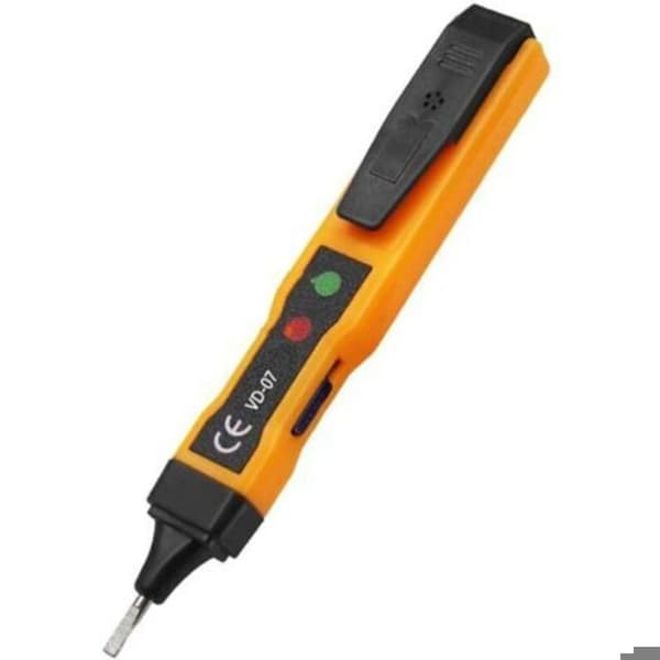 Beröringsfri AC-spänningsdetektor 70-250V - Hörbart larm Neutral/Strömförande ledning - Elektrisk brytpunktskontroll