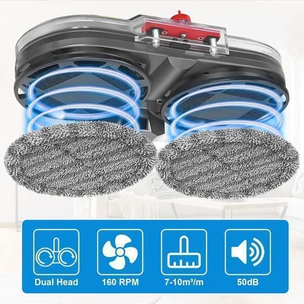 Elektrisk mopphode for Dyson V11 V10 V8 V7 - CALDION - Dobbel rotasjon - Avtakbar vanntank