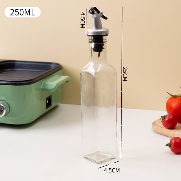 250 ml olivenolieflaske, hælder til olivenoliedispenser, olivenolie, eddike og andre væsker - 3-i-1 olivenoliehældersæt