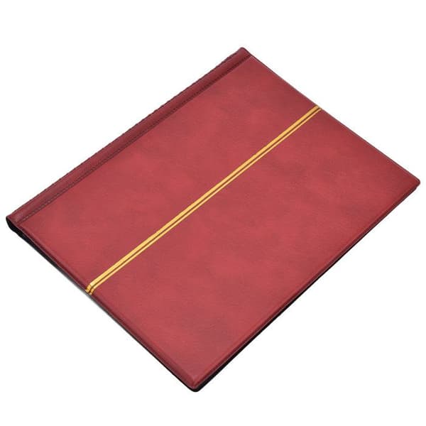 Møntsamlingsbog - 250 lommer - PVC - PU læder - 16,6 x 22 cm