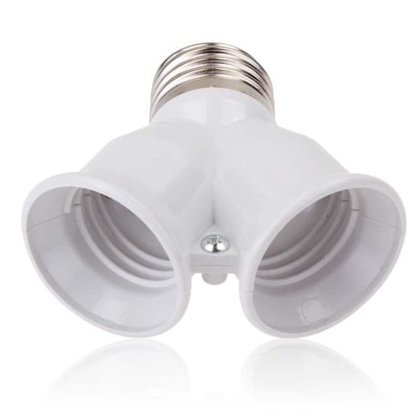 E27 LED-baseret lampe, lampeholder, E27 til 2-E27 splitter