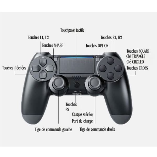 PS4 Bluetooth-kontroll – trådlös – precisa joysticks – optimerad upplevelse – VIDEOSPELKONTROLL