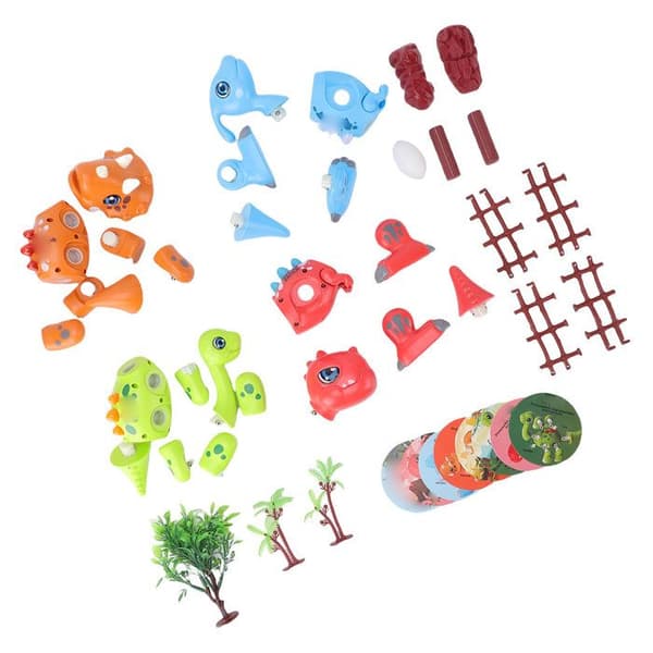 Magnetisk Dinosaur – Lysende Brachiosaurus – Pædagogisk Gør-det-selv – Blødt LED-lys – STEM-legetøj 3+
