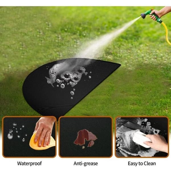 Brandsäker eldstadsmatta 122x76 cm - Brandresistent för inomhus- och utomhusbruk - Golvskydd i glasfiber - Säkerhetsmatta för eldstäder