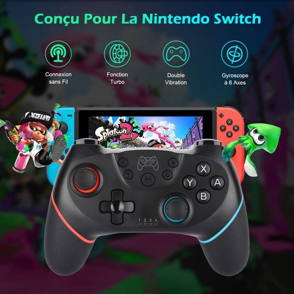 Nintendo Switch Controller-Uplayteck-Trådløs Bluetooth Joystick Switch Pro Controller til Nintendo Switch/Switch Lite/Switch OLED/PC