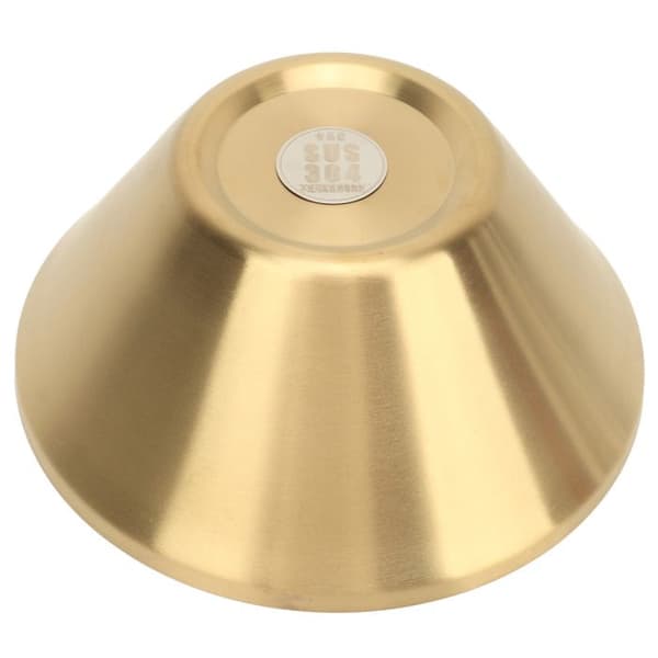 Salatskåle – 23 cm guld – Dobbeltlags 304 rustfrit stål – Til salat, ris, is