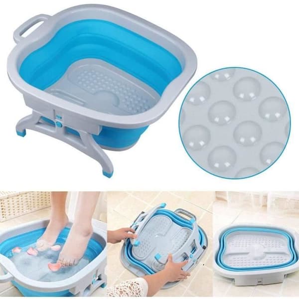 Fodbadekar - Sammenfoldelig Pedicure Balje - 8 L - Blå - Unisex