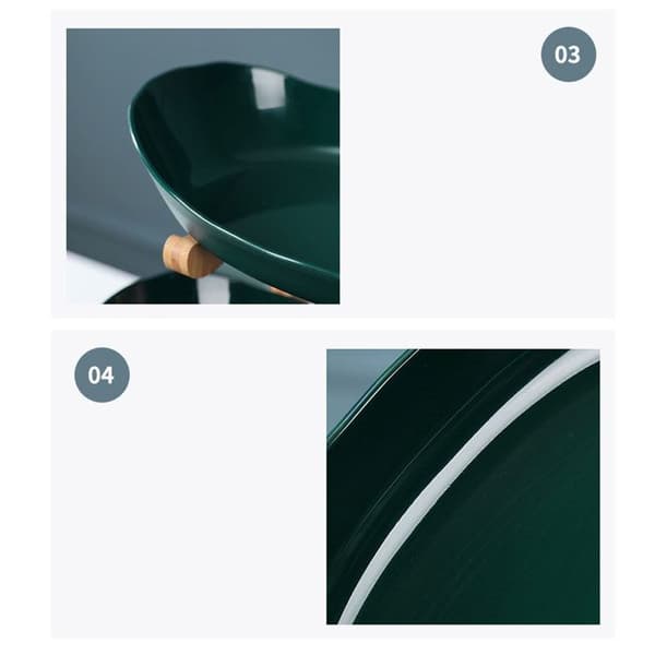 Frugtskål i ét niveau – Træ/plast – Pladsbesparende – Til spisestue- eller stuebord