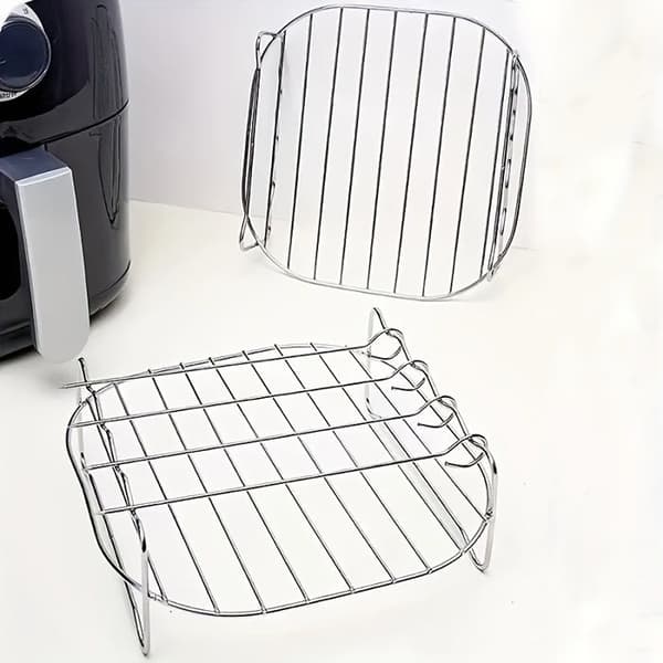 Tilbehørssett i rustfritt stål til airfryer – Rund spydholder