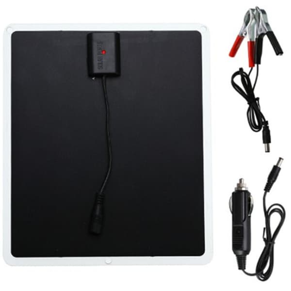 12V 20W Solcellepanel, Nødlader, USB, Utendørs, Bil/Båt/Camping