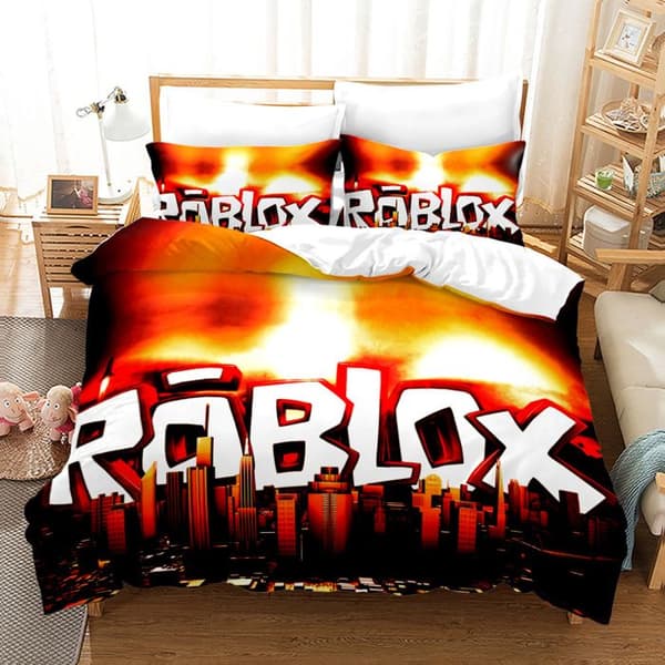 Påslakanset, 3 delar: Påslakan 150x200cm + 2 örngott 50x75cm, Polyester, Tecknad design 9