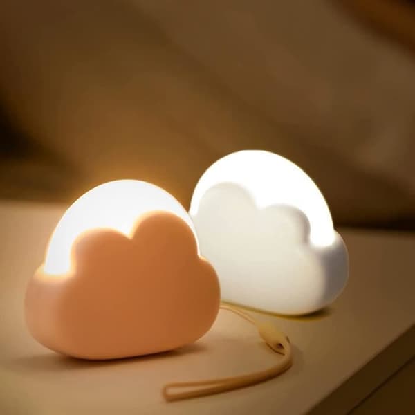 Nattlys - 2 stk - USB oppladbart - LED - Kawaii (Rosa+Hvit)