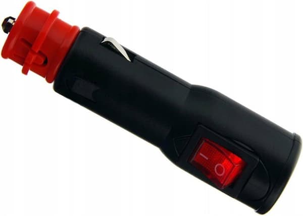Cigarettænderstik, Universal 12V Han Cigarettænderstik, med Afbryder og Sikring til Autocamper Båd Motorcykel (2x Stk)
