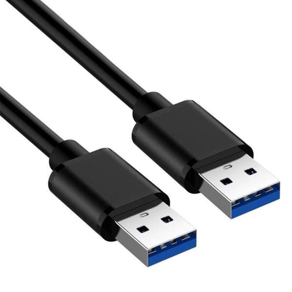 Fotokabel, USB till USB snabb datakabel USB hane till hane 3.0 förlängningskabel för USB hårddisk kylfläns - Svart-2m[D2]