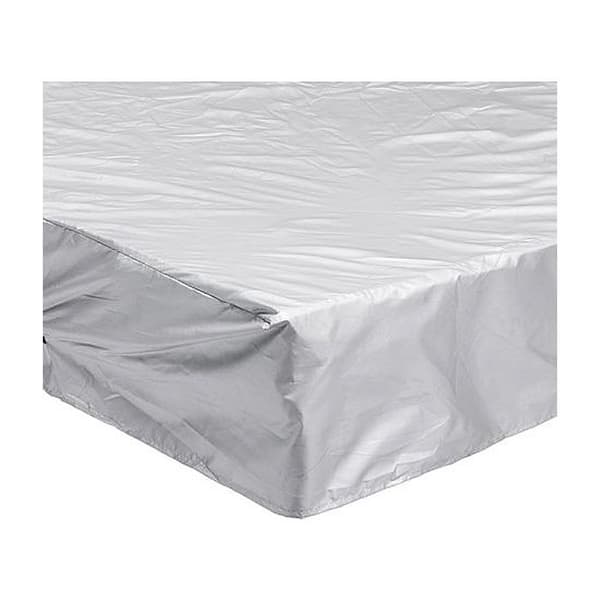 Rektangulärt poolskydd 218x218x30 cm - silver