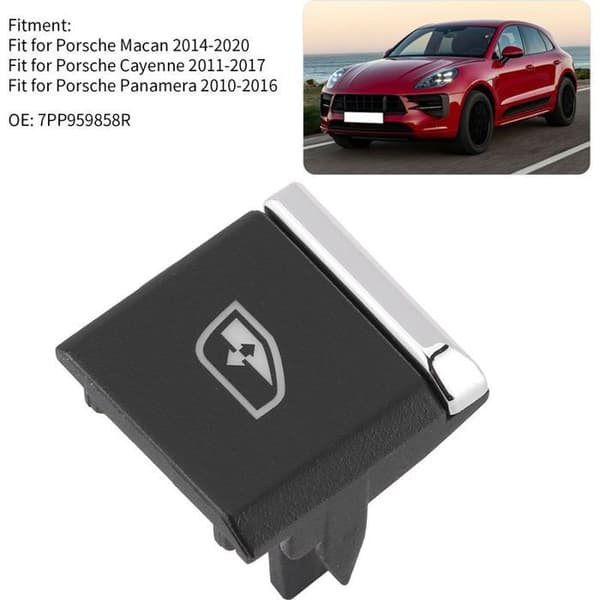 Vindusbryterhette – 7PP959858R ABS svart krom – For Porsche Macan Cayenne Panamera