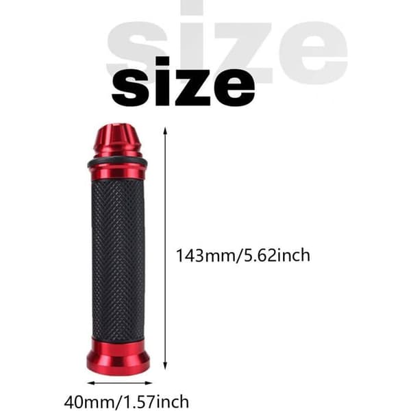 22 mm universelle aluminium motorcykelstyrgreb - rød