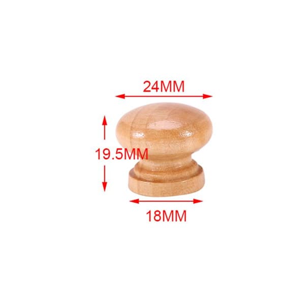 Møbelgreb - Natur - Pakke med 10 - Træ - 24 mm - Brun