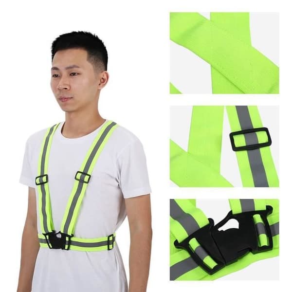 Reflekterande skyddsväst. Synlig accessoar för nattcykling. Säkerhetssporttillbehör HB047 HOT