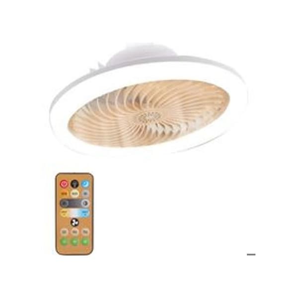 3-i-1 Takfläktlampa – Tyst Dimbar LED med Aromaterapi för Sovrum, Vit, 28x28cm