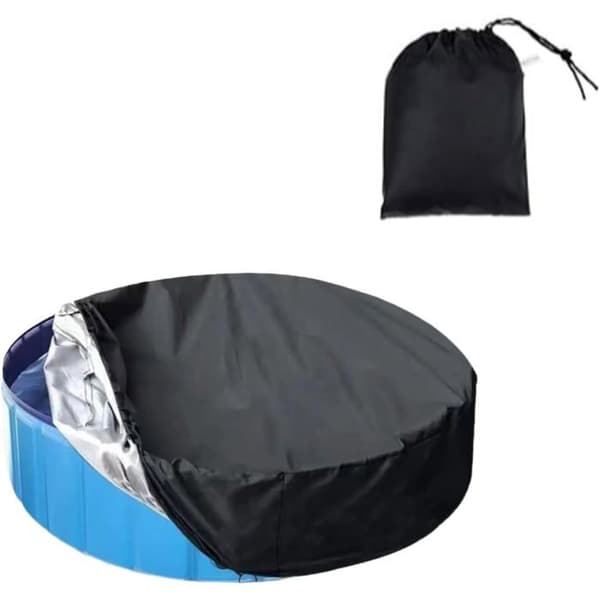 Sammenklappeligt cirkulært swimmingpoolovertræk – UV-resistent, bærbart, med opbevaringstaske – Velegnet til soppebassiner – 190x30cm