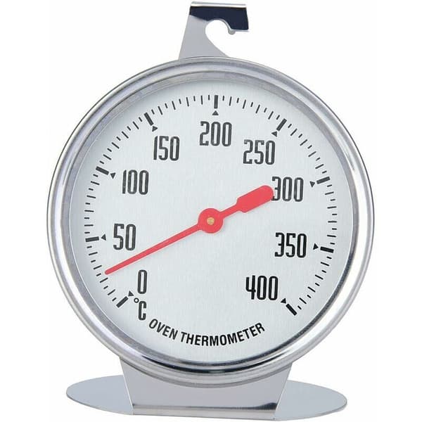 Ovn stegetermometer – Temperaturområde 0-400℃ – Rustfri stålprobe – Grillkrog – Dimensioner 7 x 9 cm