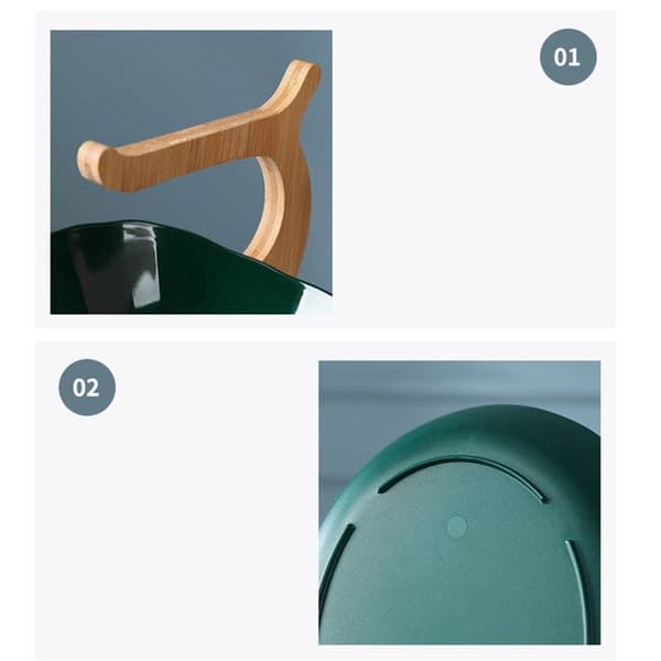 Frugtskål i ét niveau – Træ/plast – Pladsbesparende – Til spisestue- eller stuebord