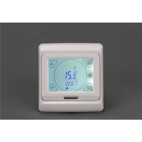 Digital programmerbar touchscreen-termostat til elektrisk gulvvarme med luft- og gulvsensor