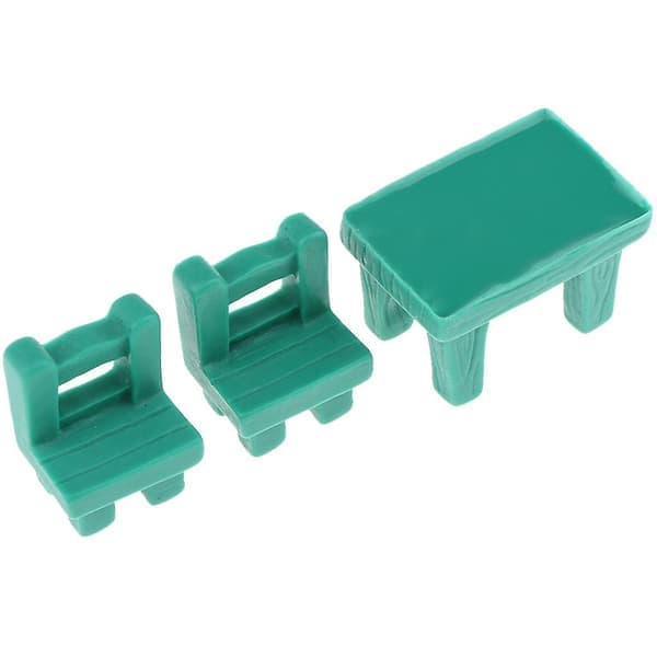 1/12 Dukkehus Miniature Møbel Bord Stol Sæt Husdekoration