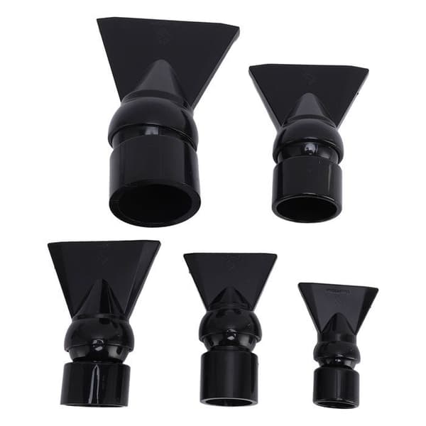 5 st akvariemunstycken – kort anknäbb – fin bubbeldiffusion – svart