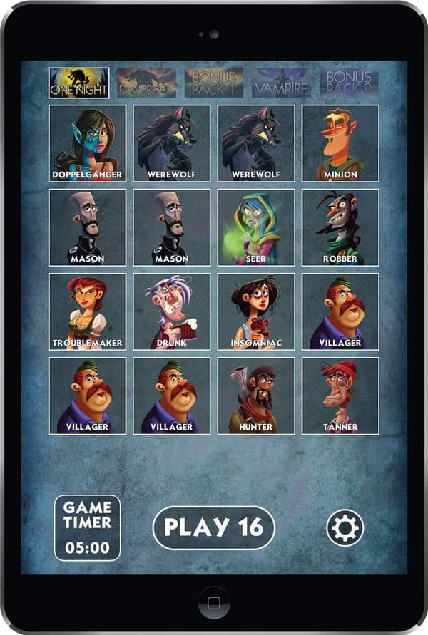 Bezier brettspill One Night Ultimate Werewolf Black