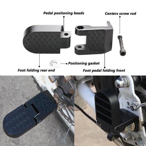 Par foldbare U-formede bagfodstøtter (10 mm) til cykler — Mountainbike tilbehør