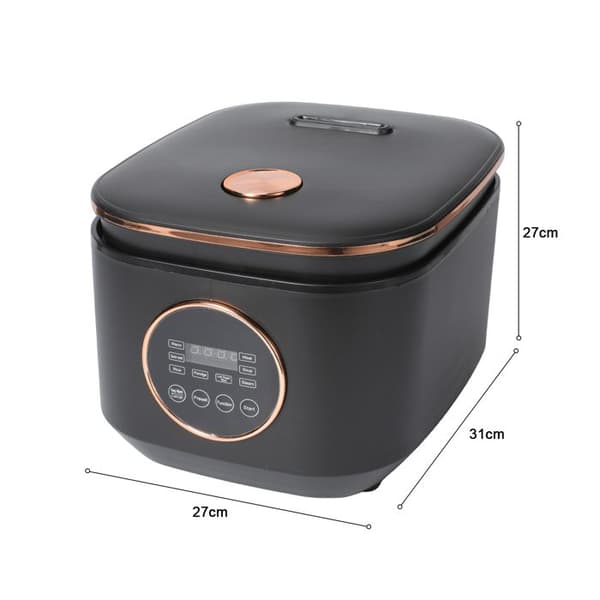 5L riskoker, 220V elektrisk non-stick riskoker, non-stick riskoker med knappekontroll og 9 kokeprogrammer