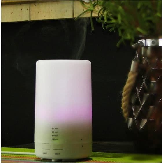 Excelvan Ultralyd Eterisk Olje Diffuser, 100 ml Kapasitet, Aromatisk Luftfukter, 7 Valgfrie LED-farger - Konfigurer