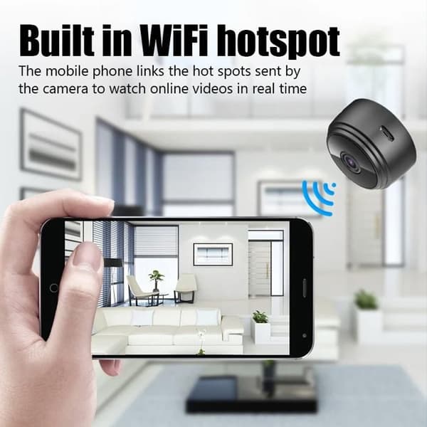 Minikamera - Trådløst WiFi - Videoopptaker - Stemmeopptaker - Sikkerhetsovervåking