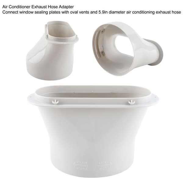 Ilmastointisovitin – 150 mm ABS – Nopea tiivistys – soikea ikkuna