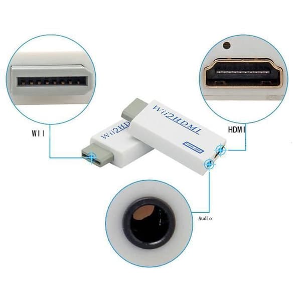 HDMI-konverter - AKOne - Wii - 1080P - Digital video og lyd - Sort