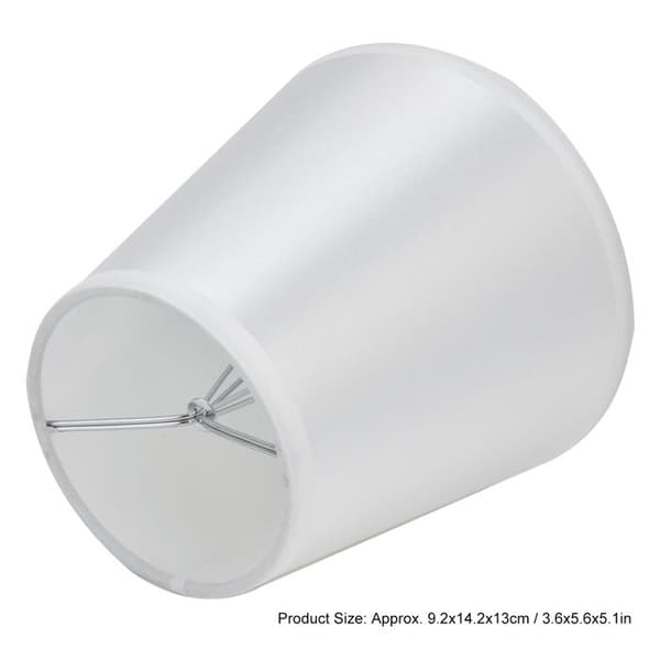 2-pack tyglampskärmar – PT10 Vit – Clip-on E14 – Vardagsrum Sovrum