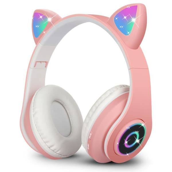 Trådløse ørepropper - Uplayteck - Sammenleggbare Bluetooth-hodetelefoner - Innebygd mikrofon - Støyreduserende - Rosa