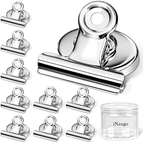 12-pack Magnetiska Klämmor, Starka Kylskåpsmagneter, Perfekta Magneter