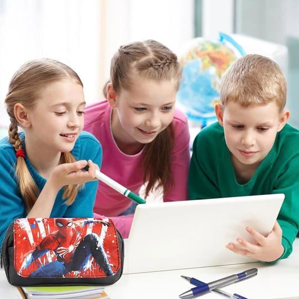 Pennal for menn, pennal med stor kapasitet for barn, studenter, gutter, jenter, skole, kontor, hjem