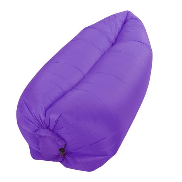 Sammenklappelig oppustelig sofa – 3-sekunders oppustning, ergonomisk design – vandtæt – til camping, strand, pool – lilla