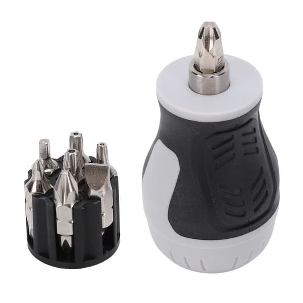 15-i-1 Mini Kort Skruetrækker – Magnetiske CRV Bits – til Elektronik og Hjemmereparation
