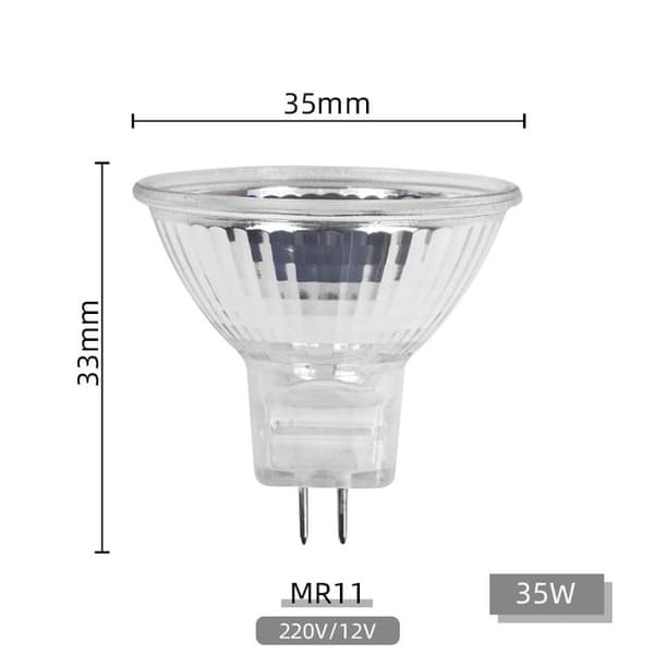 12V 35W GU5.3 Halogen Spotlampe, Varmhvit Base, Dimbar, 6 stk 35W